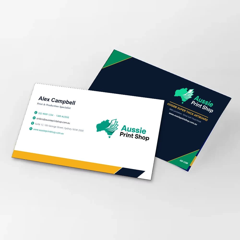 450gsm Super Thick Business Cards - front view
