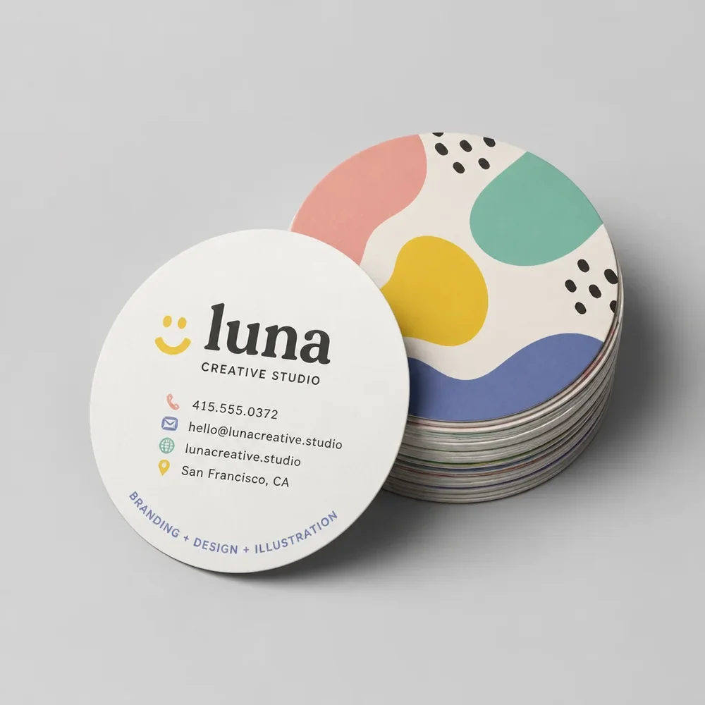 Clear Round Labels with White Ink